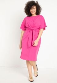 Flutter Sleeve Dress - Cross Front Style Leprechaun ELOQUII at Eloquii