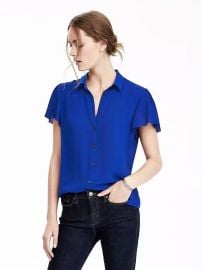 Flutter sleeve top at Banana Republic