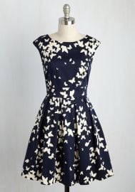 Fluttering Romance Dress in Butterfly Silhouettes at ModCloth