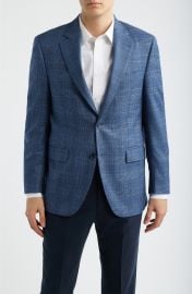 Flynn Classic Fit Blue Plaid Wool Sport Coat at Nordstrom
