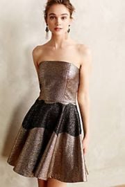 Foil Brocade Mini Dress at Anthropologie