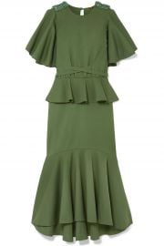 Follow The Drums Embellished Peplum Midi Dress by Johanna Ortiz at The Outnet