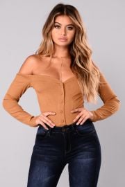 Fool In Love Off Shoulder Bodysuit at Fashion Nova