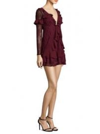 For Love   Lemons - Daphne Long-Sleeve Lace Mini Dress at Saks Fifth Avenue