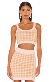 For Love  Lemons Cher Crop Sweater Tank in Light Pink at Revolve