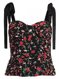 For Love  amp  Lemons - Tainted Floral Bustier Top at Saks Fifth Avenue