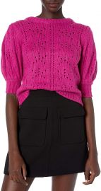 For Love  amp  Lemons Women s Brooke Pointelle Sweater at Amazon