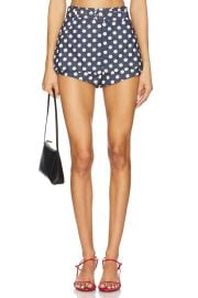For Love Lemons Dolly Denim Dot Skort In Indigo at Revolve