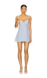 For Love Lemons Gingham Rose Slip Dress In Blue at Revolve