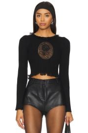 For Love Lemons Lyon Knit Top In Black at Revolve