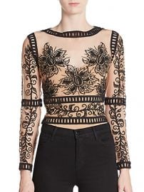 For Love and Lemons Desert Nights Embroidered Cropped Top at Saks Fifth Avenue