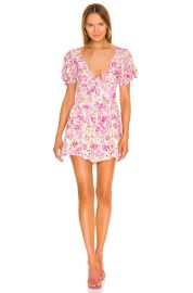 For Love and Lemons Paulina Puff Sleeve Mini Dress at Revolve