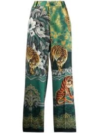 For Restless Sleepers Tiger Jungle Print Trousers at Farfetch