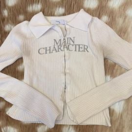 Main Character Zip Top by Praying at Depop