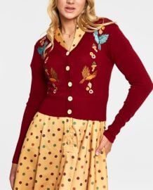 Forest Fly-By Embroidered Cardigan at ModCloth