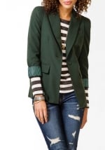 Forest green blazer at Forever 21 at Forever 21