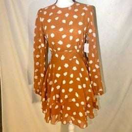 Forever 21  Dresses  Orange Polka Dot Tiered Dress at Poshmark