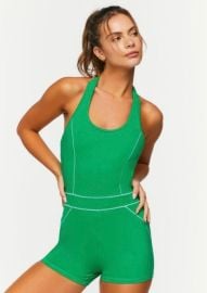 Forever 21 Active Contrast Trim Romper at Forever 21