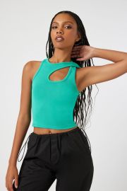 Forever 21 Asymmetrical Cutout Cropped Tank Top at Forever 21