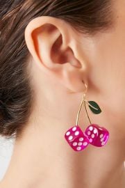 Forever 21 Cherry Dice Drop Earrings at Forever 21