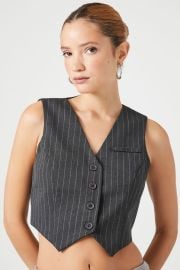 Forever 21 Cropped Pinstripe Vest at Forever 21