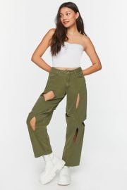 Forever 21 Cutout Straight Leg Jeans at Forever 21