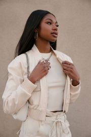 Forever 21 Faux Leather Cropped Bomber Jacket at Forever 21