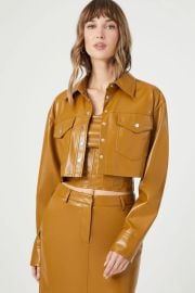 Forever 21 Faux Leather Cropped Jacket at Forever 21