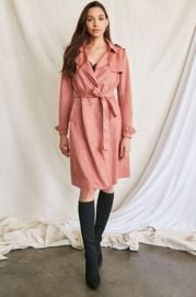 Forever 21 Faux Suede Duster in Rose at Forever 21