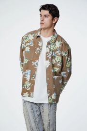 Forever 21 Floral Print Cargo Shacket at Forever 21