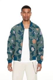 Forever 21 Jacquard Floral Print Bomber Jacket at Forever 21