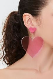 Forever 21 Oversized Heart Drop Earrings at Forever 21