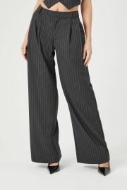 Forever 21 Pinstriped High Rise Trouser Pants at Forever 21