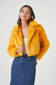 Forever 21 Plush Cropped Coat at Forever 21