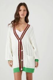 Forever 21 Varsity Striped Cardigan Sweater at Forever 21