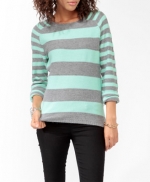 Forever 21 mint striped sweater at Forever 21