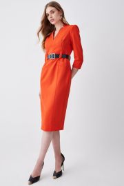 Forever Belted Midi Pencil Dress at Karen Millen