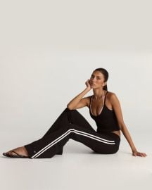Form Invisible Scrunch Fold Over Stripe Flare Leggings | Black at CSB