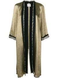 Forte Forte contrast-trim Metallic Kimono - Farfetch at Farfetch