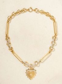 Foundrae Love 18 karat Gold Diamond Necklace at Net a Porter