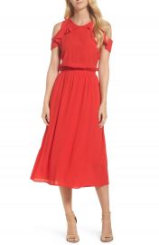 Fraiche by J Cold Shoulder Midi Dress at Nordstrom