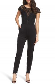 Fraiche by J Crepe   Lace Jumpsuit at Nordstrom