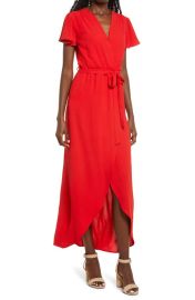 Fraiche by J High/Low Faux Wrap Dress at Nordstrom