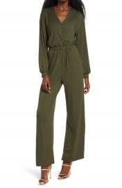 Fraiche by J Long Sleeve Wide Leg Jumpsuit   Nordstrom at Nordstrom