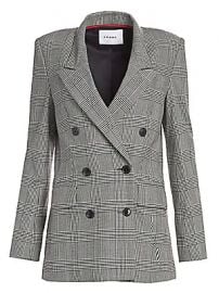 Frame - Double Breasted Houndstooth Plaid Blazer at Saks Fifth Avenue