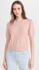 Frame Cashmere Pointelle Puff Sleeve Sweater at Shopbop