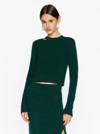 Frame Cutout Crew Neck Sweater at Frame