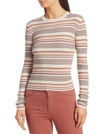 Frame Easy Ribbed Wool Striped Sweater on SALE at Saks Off 5th