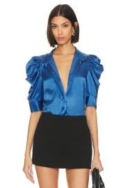 Frame Gillian Ruched Silk Top at Revolve