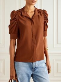 Frame Gillian Silk Button Up Shirt at Net a Porter